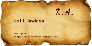 Koll Andrea névjegykártya